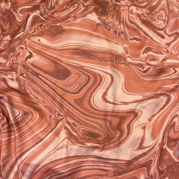 4/$24🦩 SHEIN Sienna Swirl Long Sleeve Lace-up Tie-front Shirt - Picture 5 of 13